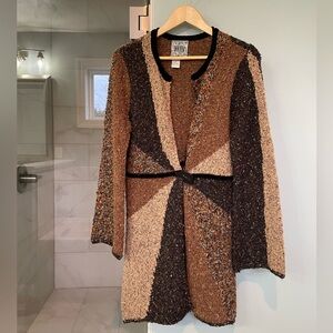 Curio Anthropologie Chunky Boho Duster Sweater M